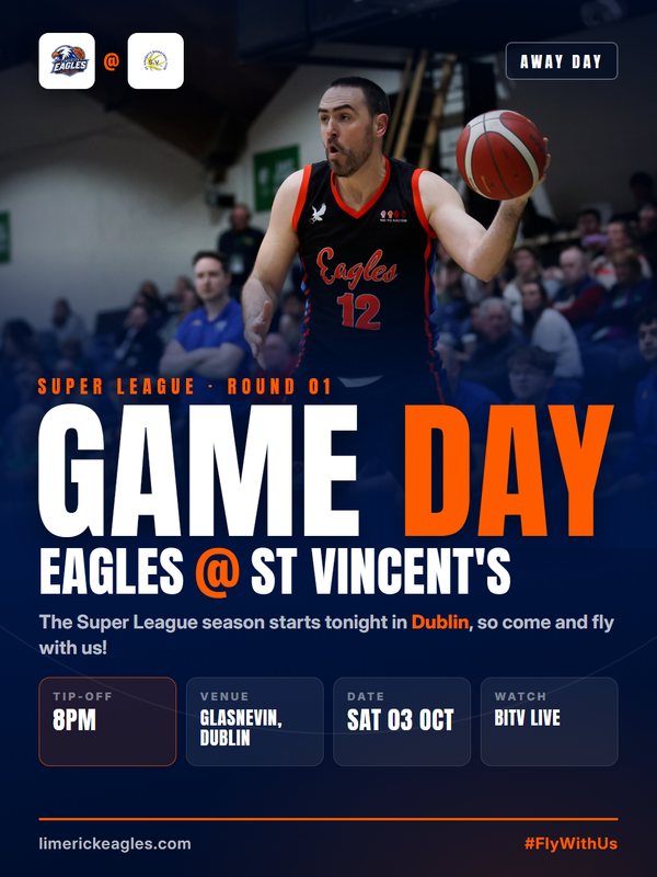 Game day graphic for round one away to St Vincent's